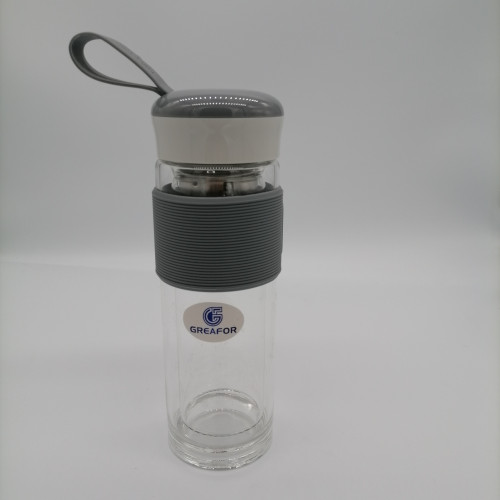 botella de té de vidrio de doble pared de alta calidad