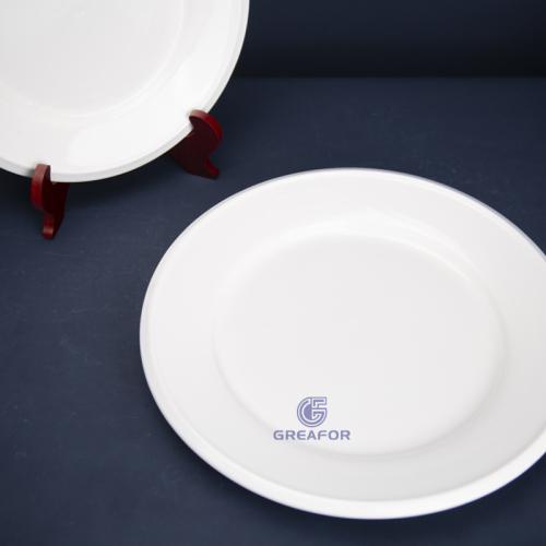 vajilla de restaurante al por mayor plato de cerámica vajilla blanca de cerámica