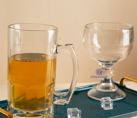 F186-JH2133 Vasos de promoción Vaso de cristalería para cerveza Vaso de cerveza artesanal clásico para hombres vaso grande