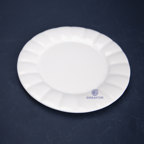 Platos de cerámica de porcelana para cena redondos de lujo con muestra gratuita OEM ODM de diseño de mármol de fábrica de China