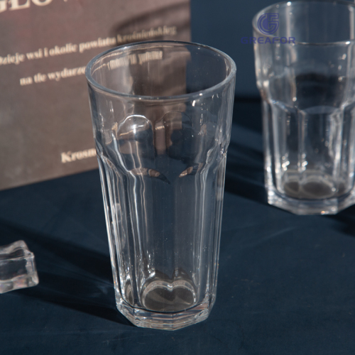 Venta caliente logotipo personalizado vaso de agua para restaurante de buena calidad