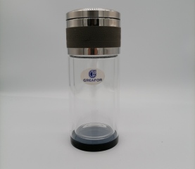 Botellas de vidrio de doble pared Aislamiento térmico de borosilicato