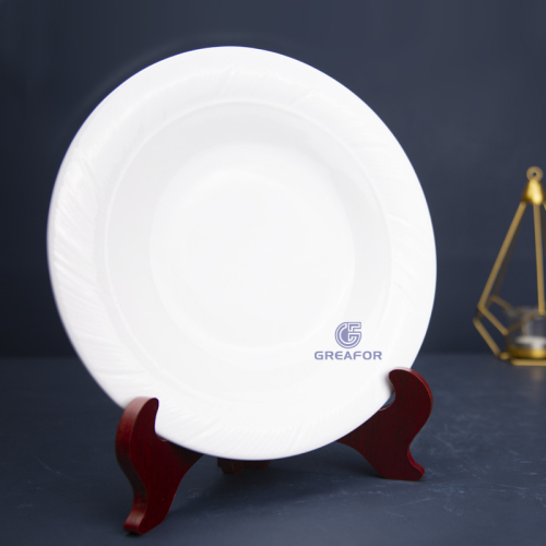 Nuevo juego de platos llanos al por mayor para restaurantes personalizados clásicos
